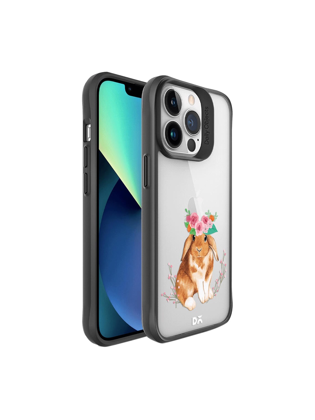 

DailyObjects Brown & Pink Flower Bunny Printed iPhone 13 Pro Max Phone Case