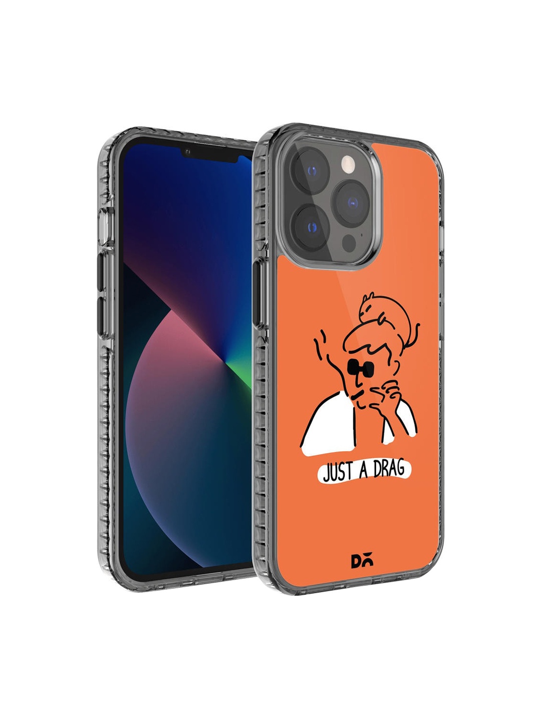 

DailyObjects Orange & White Printed iPhone 13 Pro Max Back Case