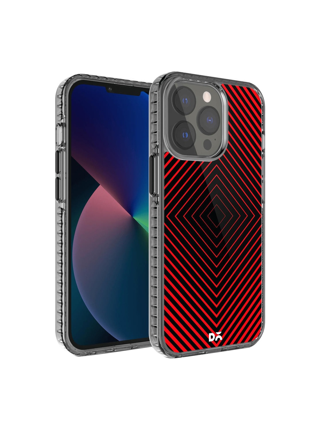 

DailyObjects Red & Black Printed iPhone 13 Pro Max Back Case