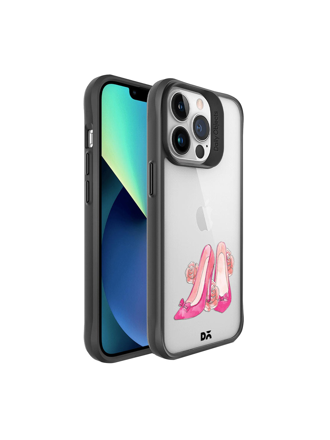 

DailyObjects Black & Pink Stilettos Hybrid Clear iPhone 13 Pro Max Case Cover