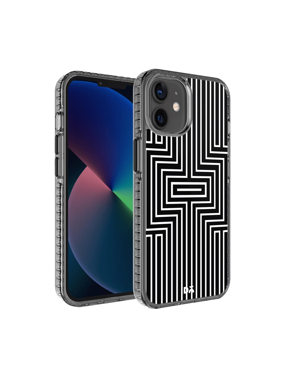 

DailyObjects Black & White Maze Printed iPhone 12 Mini Back Case