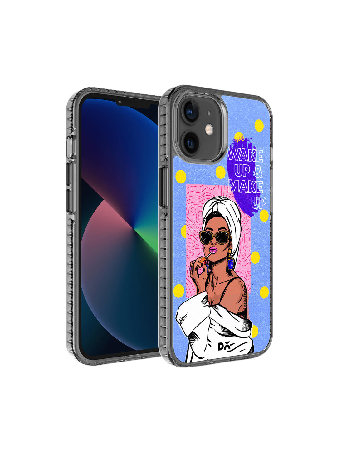 

DailyObjects Blue & Pink MakeUp Ritual Printed iPhone 12 Mini Phone Case