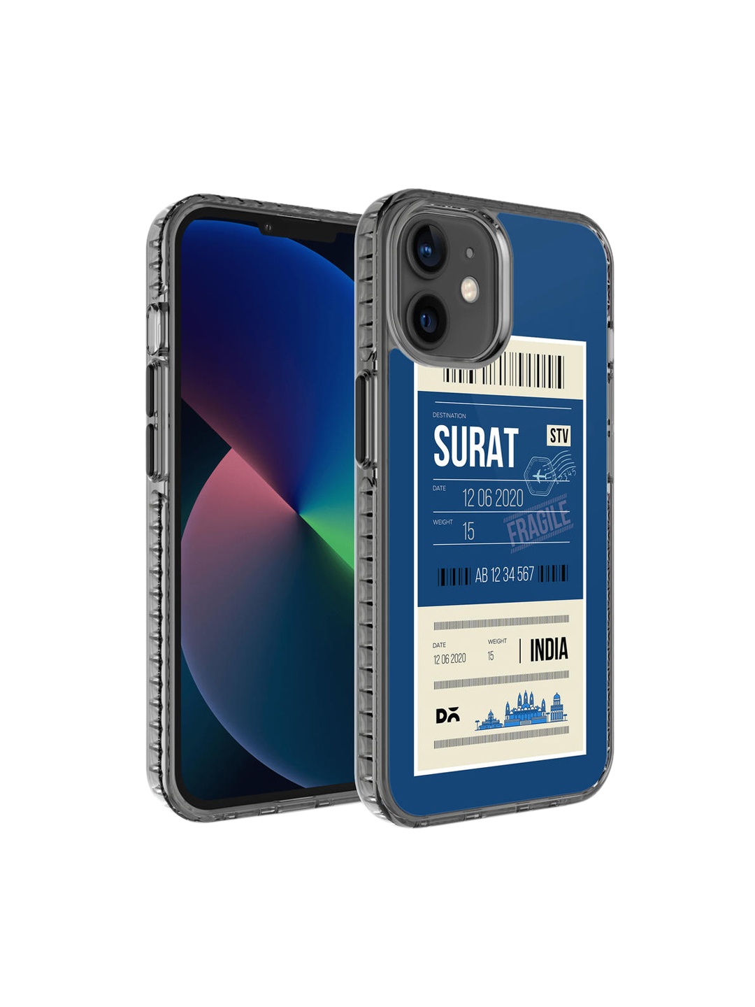 

DailyObjects Blue Surat City Tag Stride 2.0 iPhone 12 Mini Case Cover