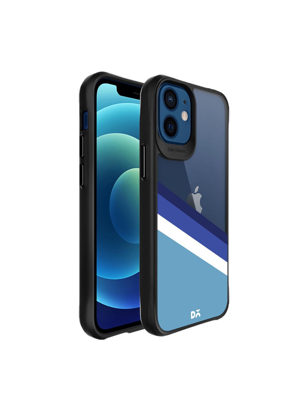

DailyObjects Adults Transparent & Blue Aqua Angles iPhone 12 Mini Back Case