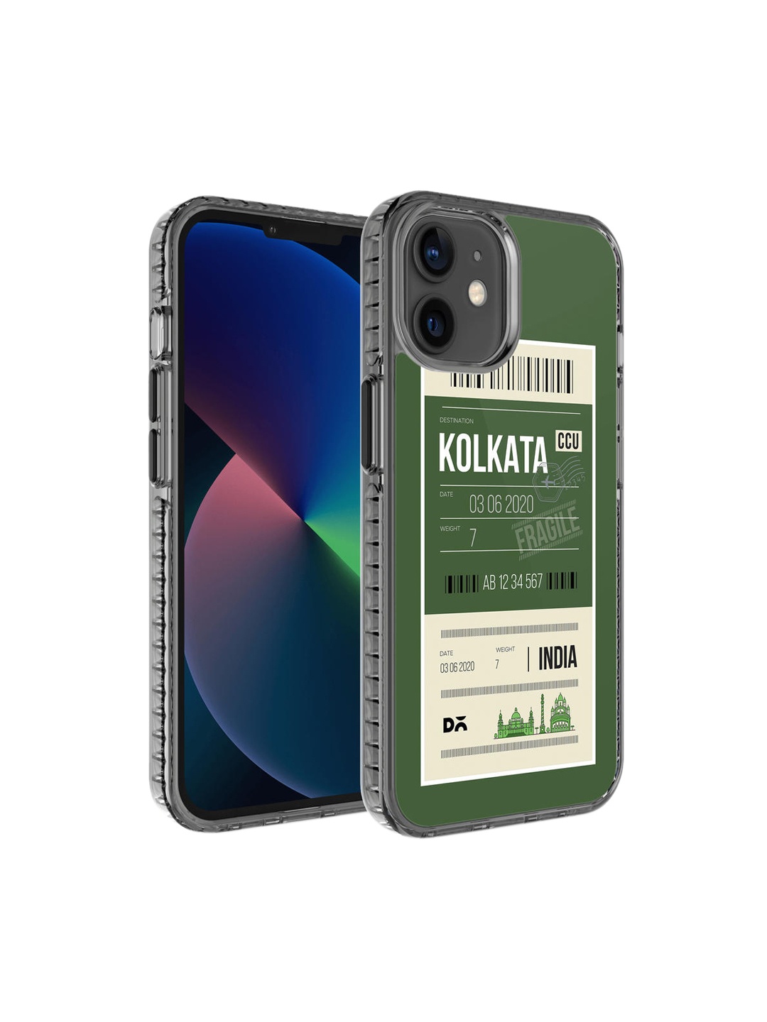 

DailyObjects Green Kolkata City Tag Printed iPhone 12 Mini Back Case