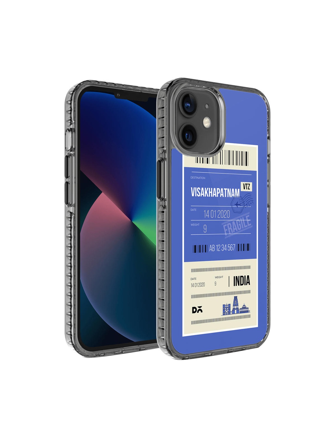 

DailyObjects Blue & White Visakhapatnam City Tag Printed iPhone 12 Mini Back Case