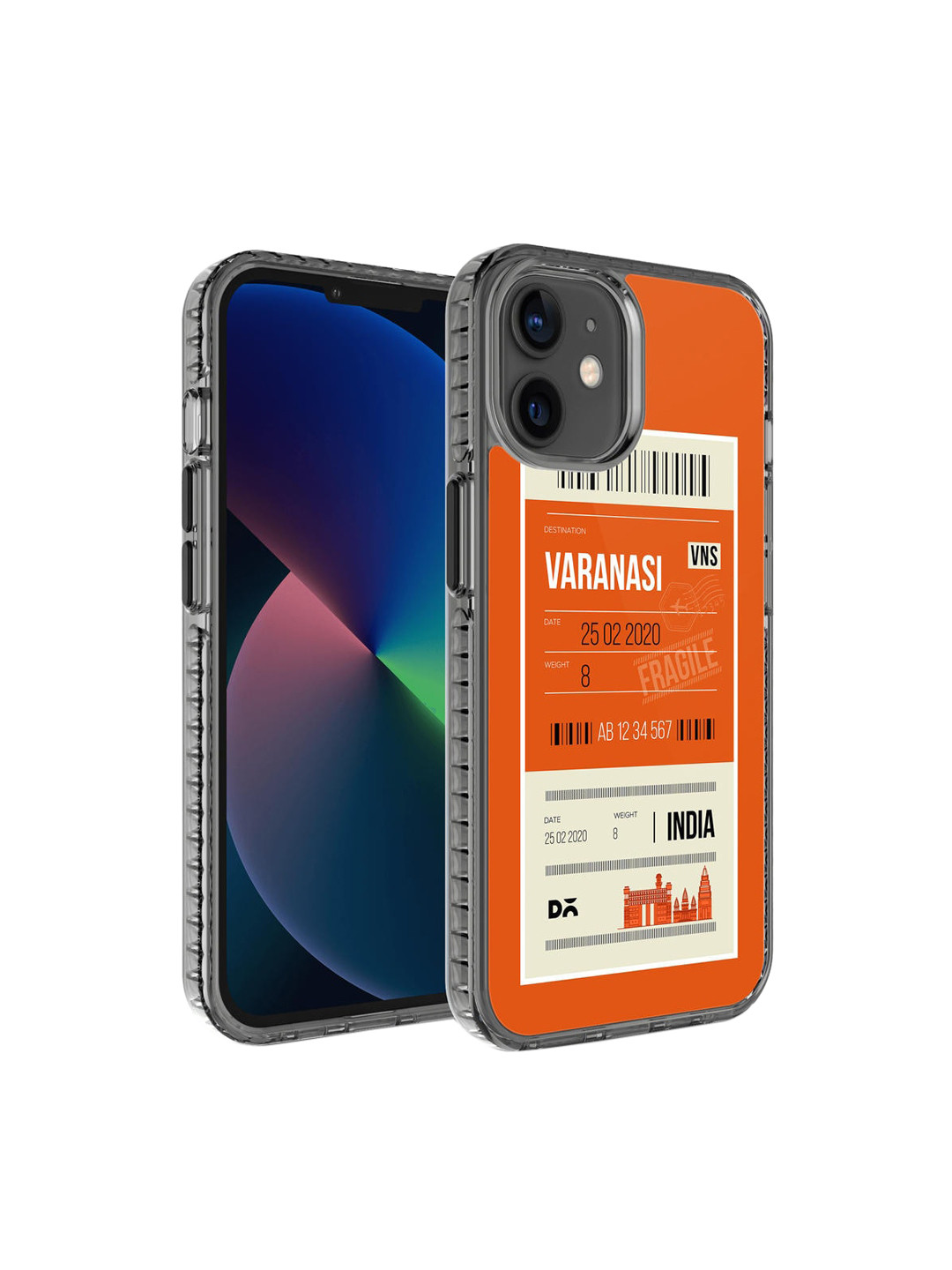 

DailyObjects Varanasi City Tag Stride 2.0 Case Cover For iPhone 12 Mini, Orange
