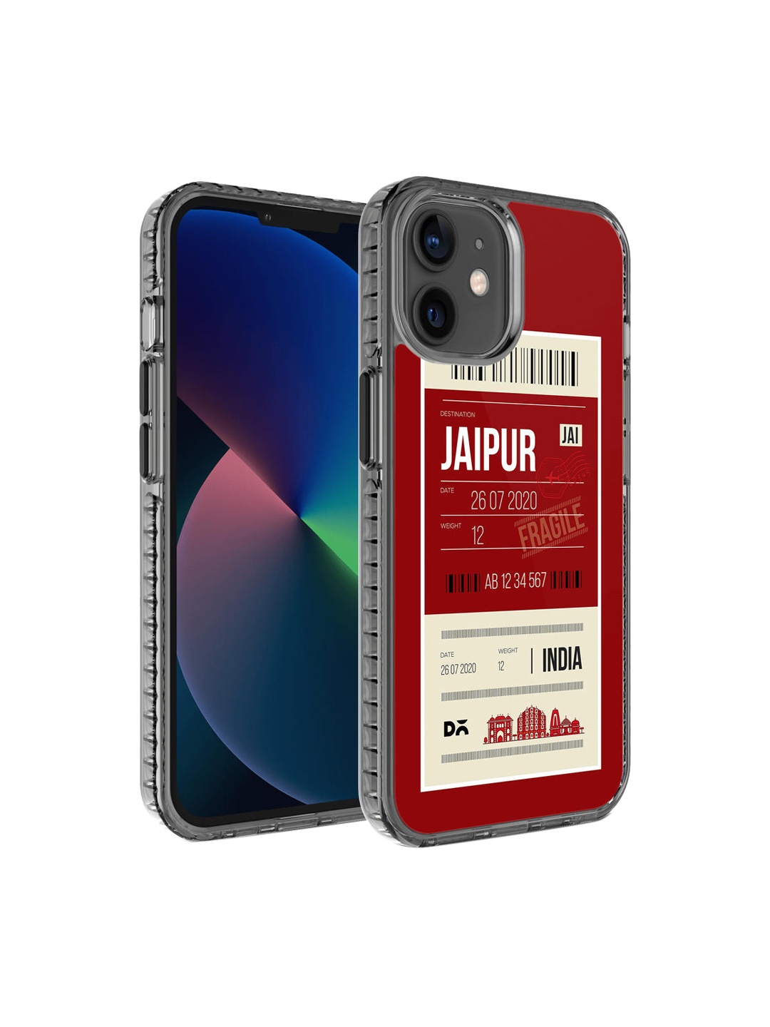 

DailyObjects Black Printed Jaipur City iPhone 12 Mini Phone Case, Multi
