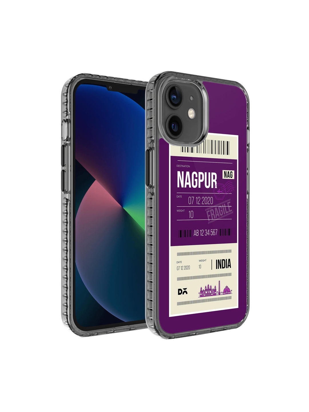 

DailyObjects Purple & White Printed Nagpur City Tag iPhone 12 Mini Phone Case