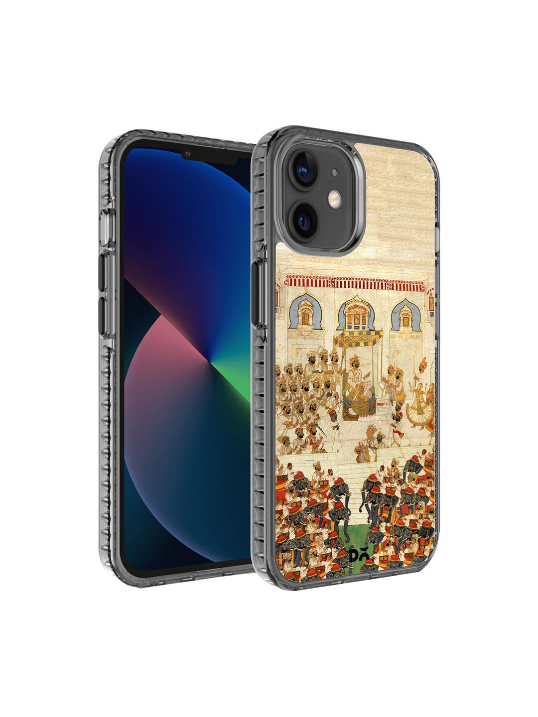 

DailyObjects Black Printed Royal Decree iPhone 12 Mini Phone Case, Cream
