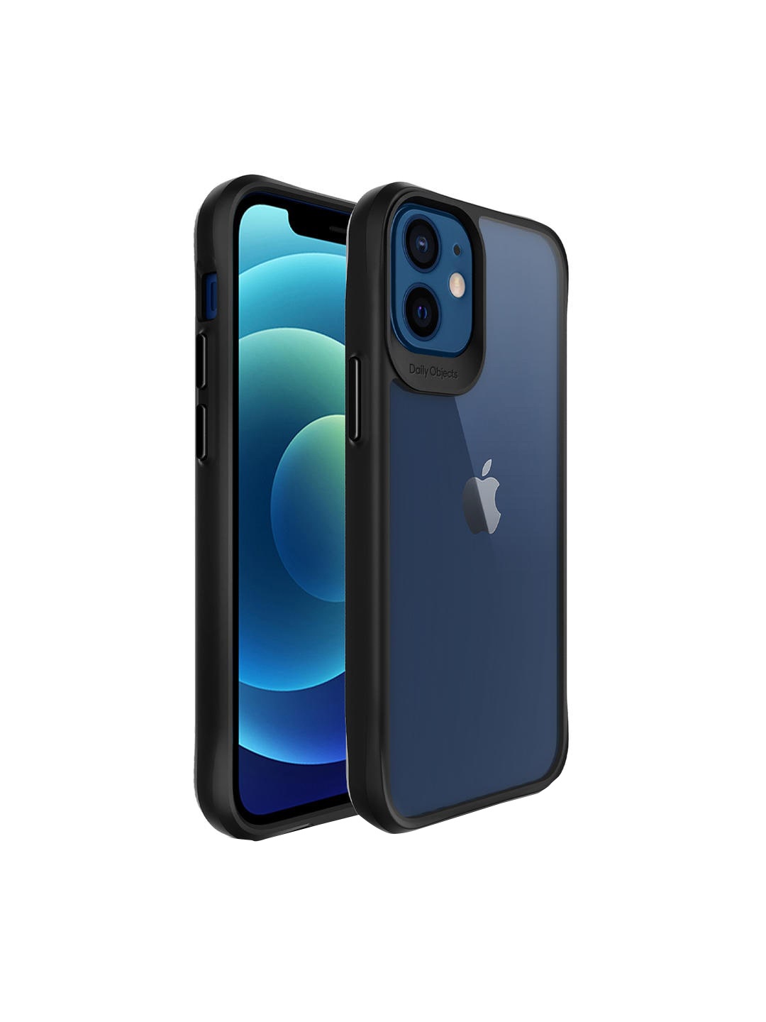 

DailyObjects Black Solid Clear iPhone 12 Mini Phone Case, Multi