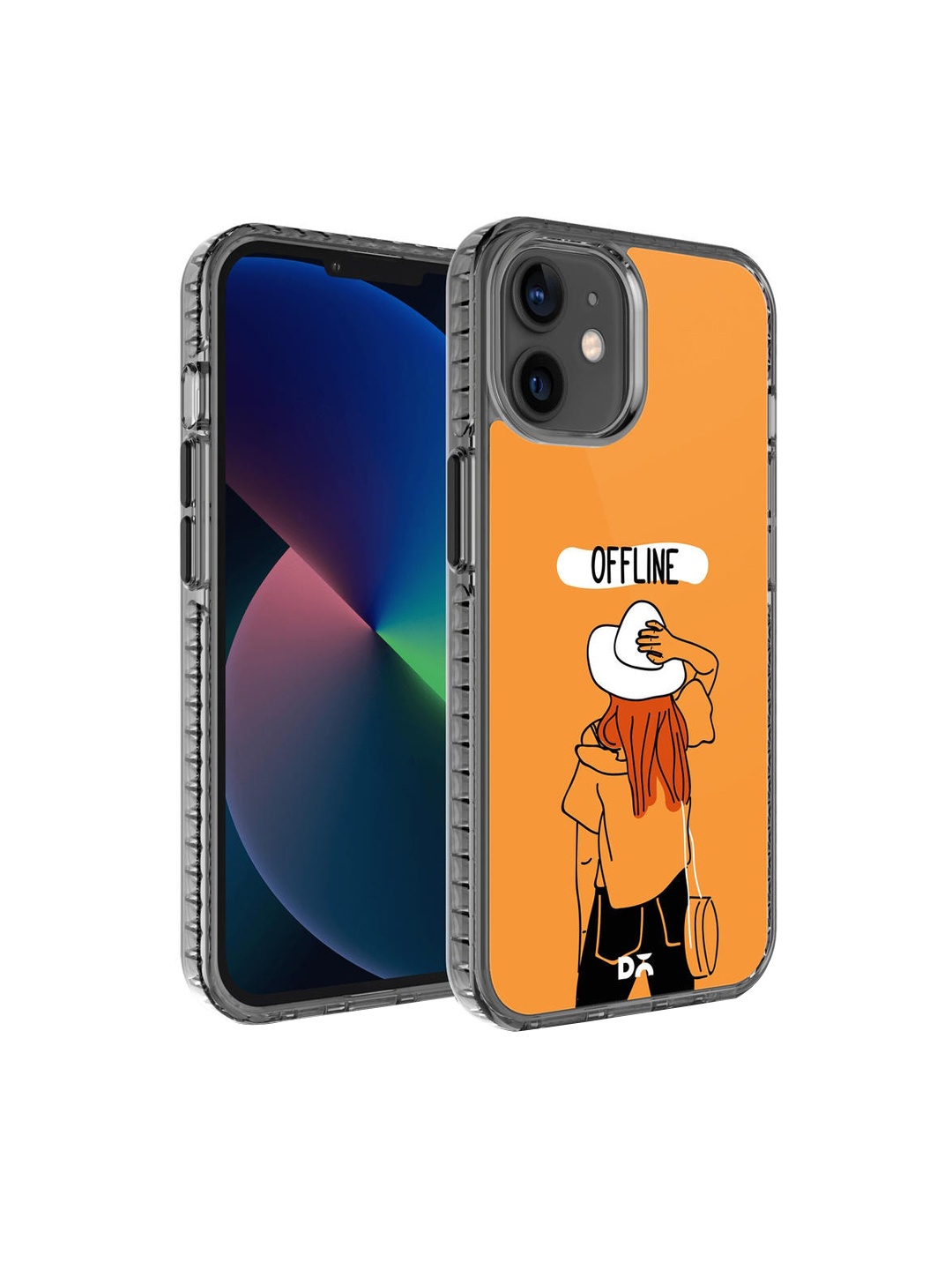 

DailyObjects Orange & Black Printed Offline iPhone 12 Mini Phone Case