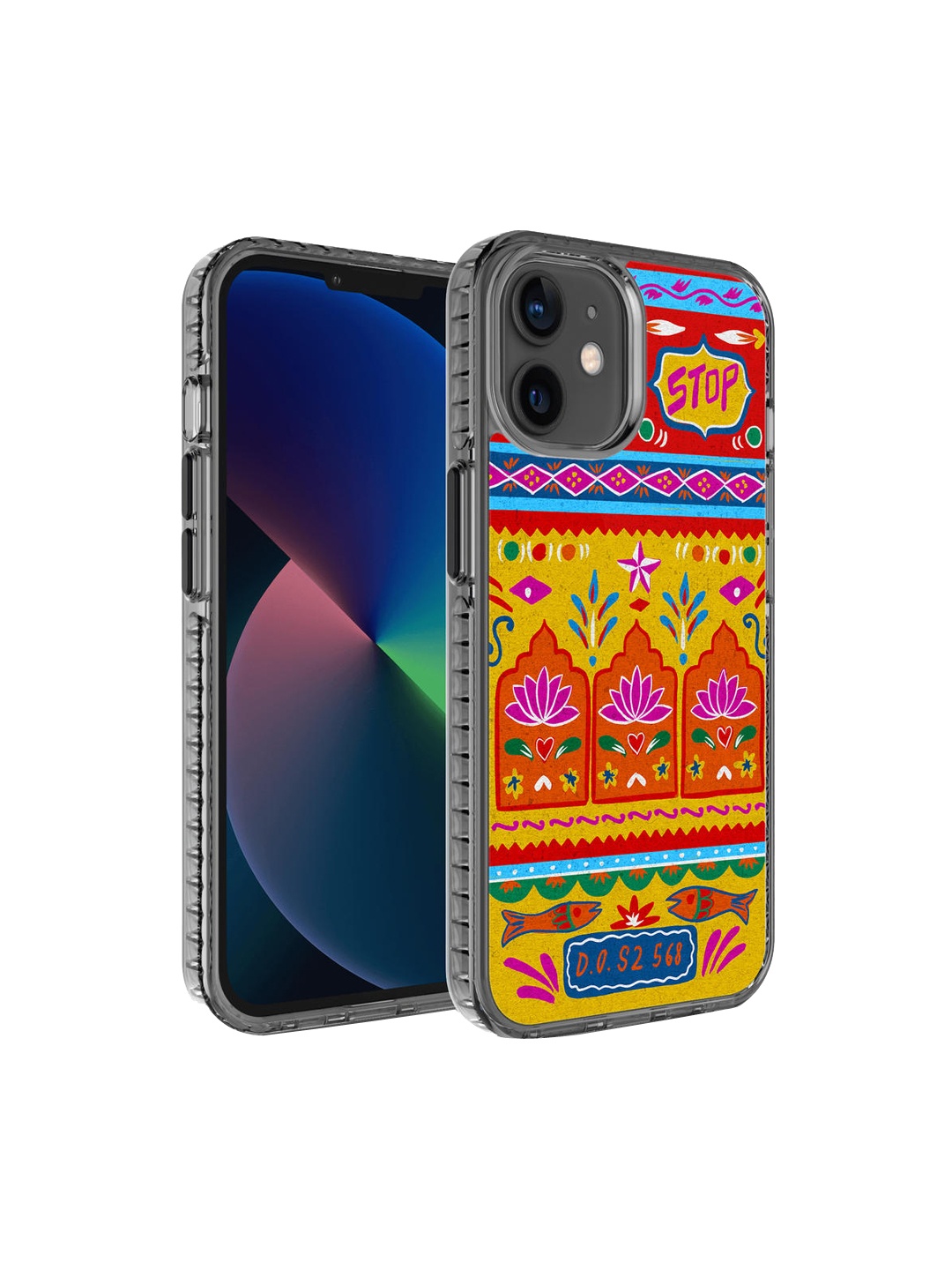 

DailyObjects Yellow & Orange Printed iPhone 12 Mini Back Case