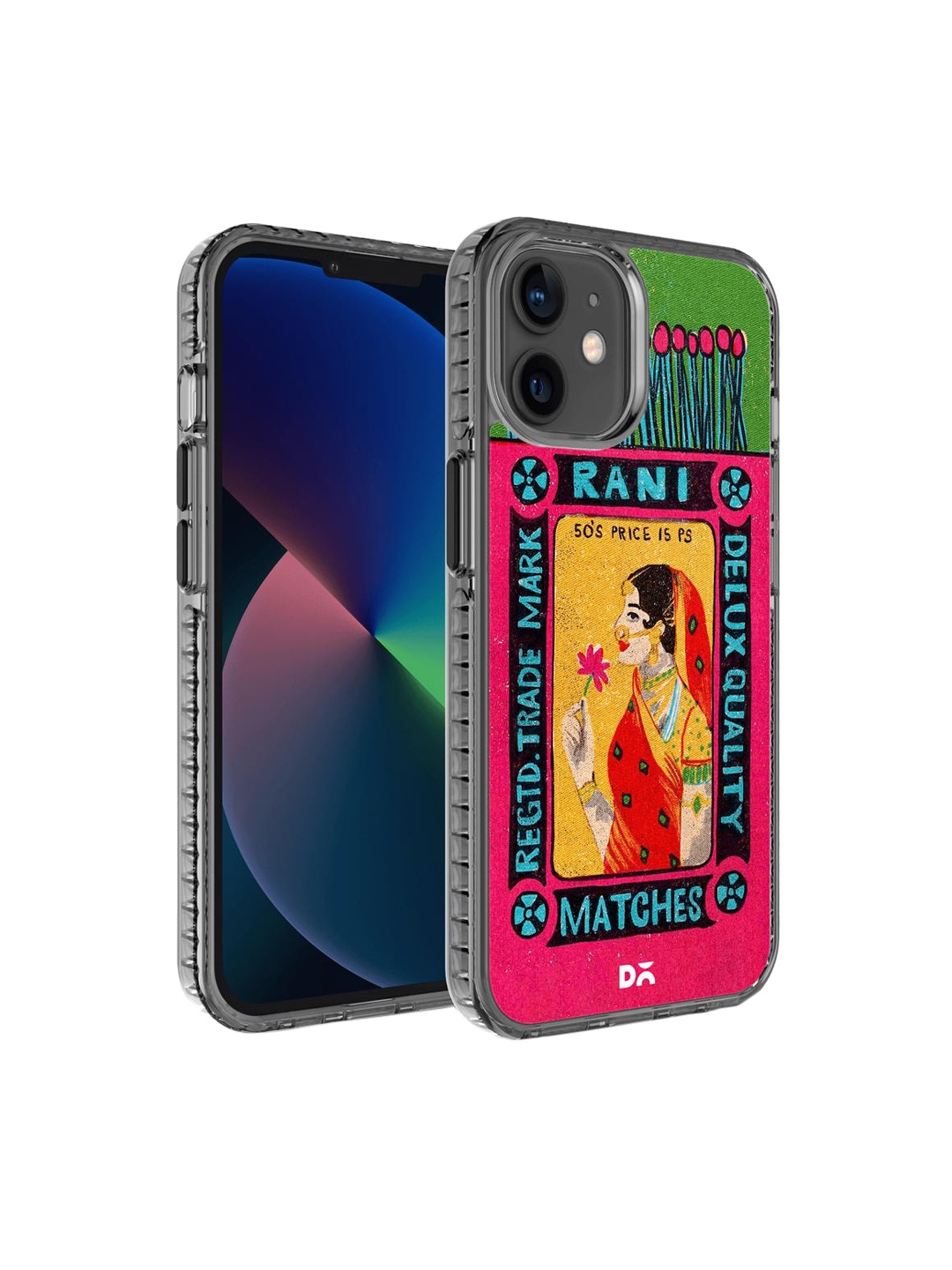 

DailyObjects Pink & Yellow Printed iPhone 12 Mini Back Case