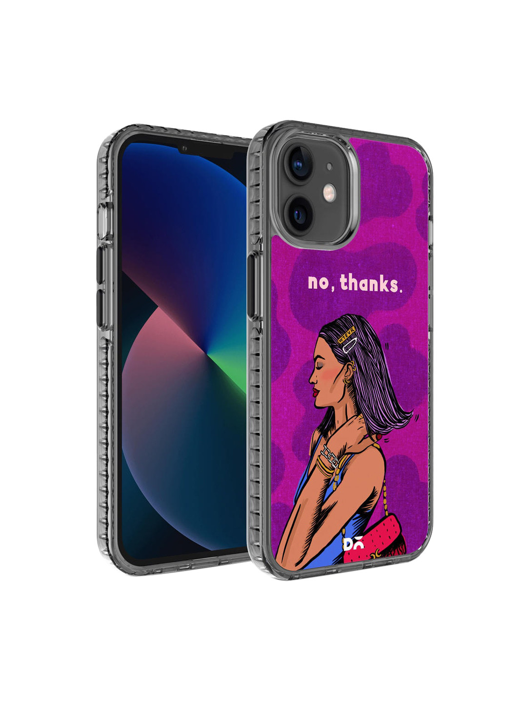 

DailyObjects Purple & Pink No thanks iPhone 12 Mini Mobile Accessories