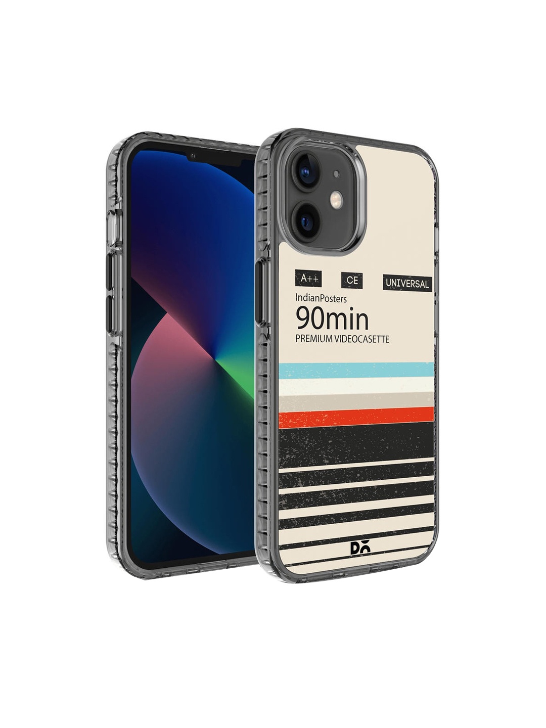 

DailyObjects Beige & Black Printed iPhone 12 Mini Back Case