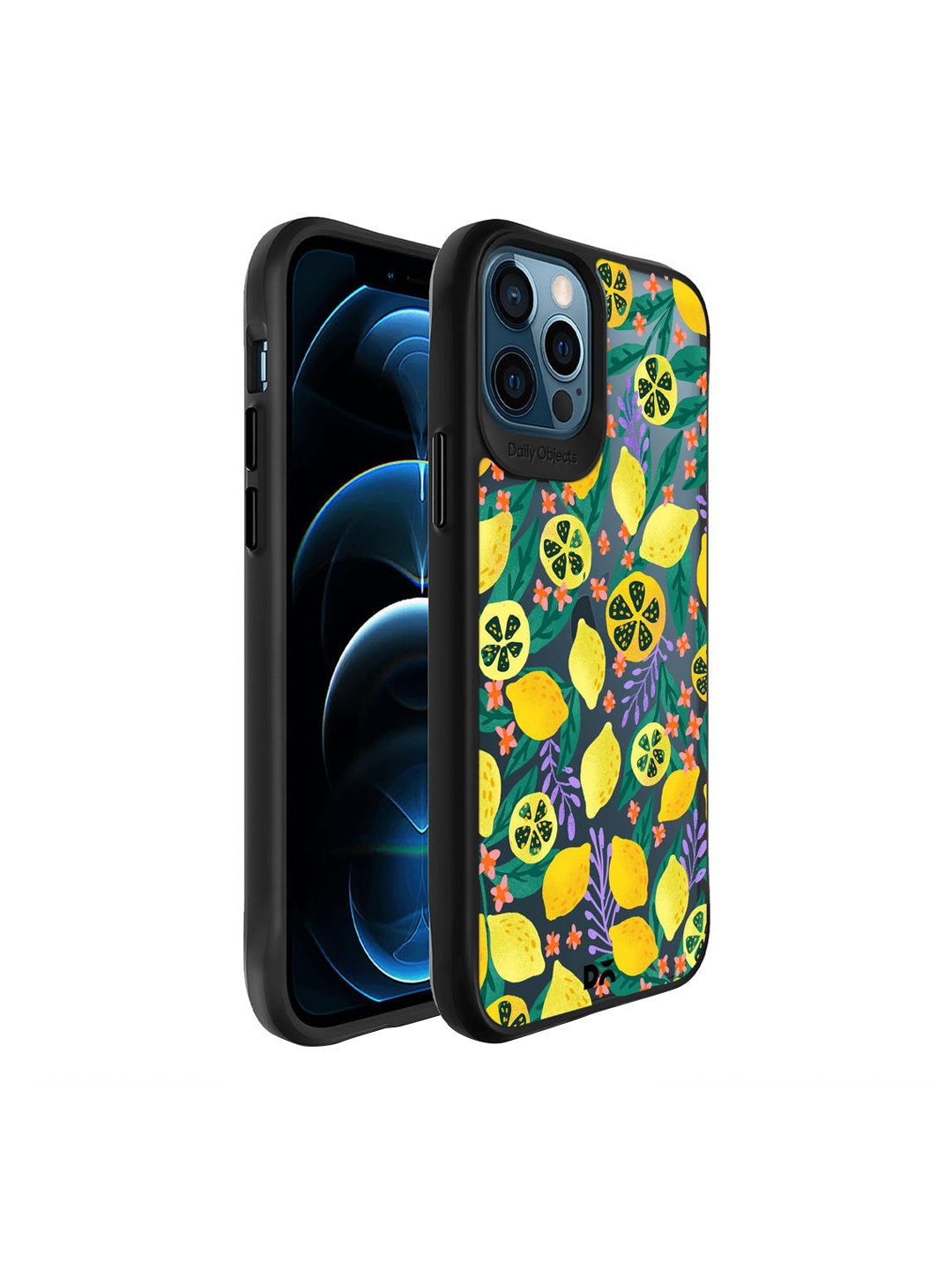 

DailyObjects Blue & Yellow Printed iPhone 12 Pro Back Case