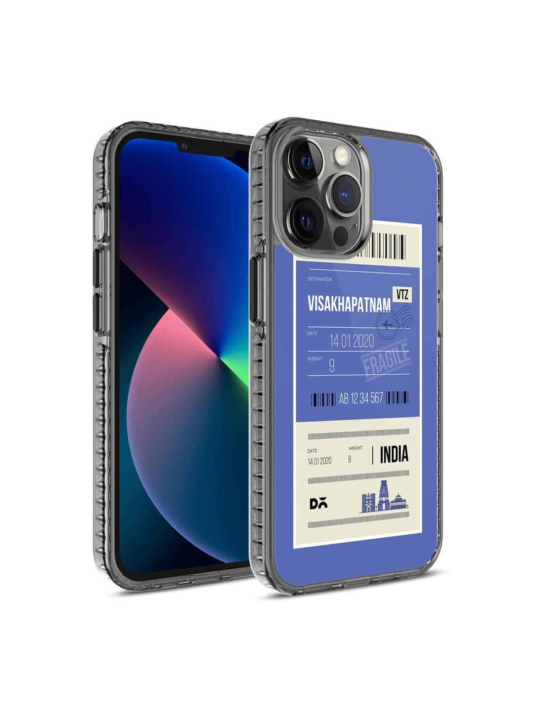 

DailyObjects Blue & White Printed iPhone 12 Pro Back Case