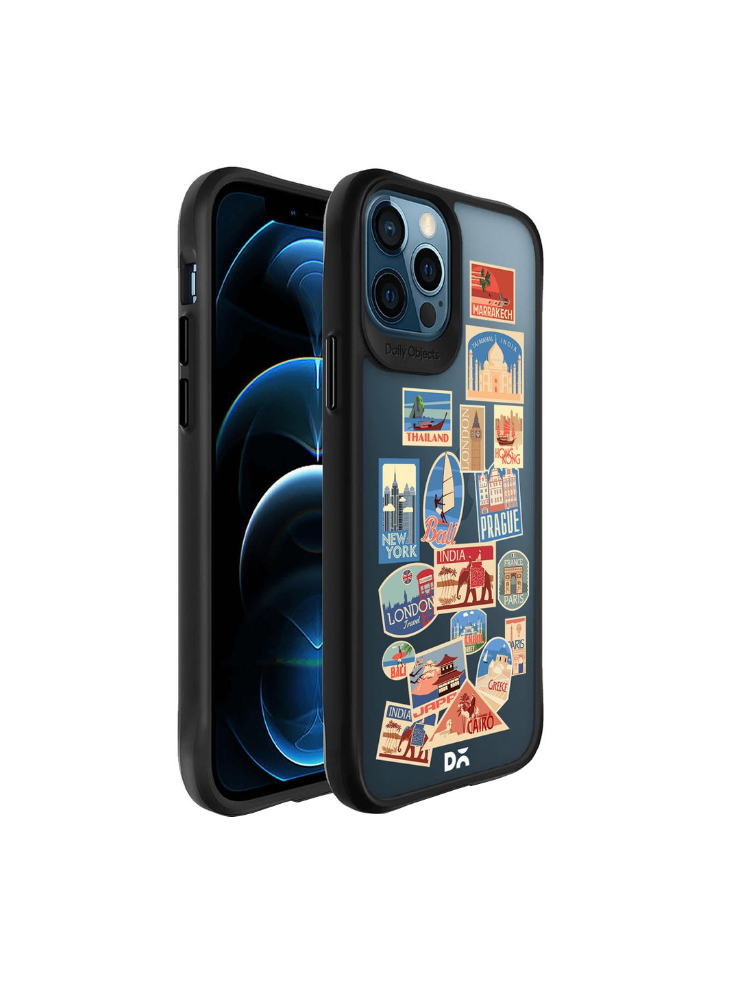 

DailyObjects Blue & Red Printed iPhone 12 Pro Back Case