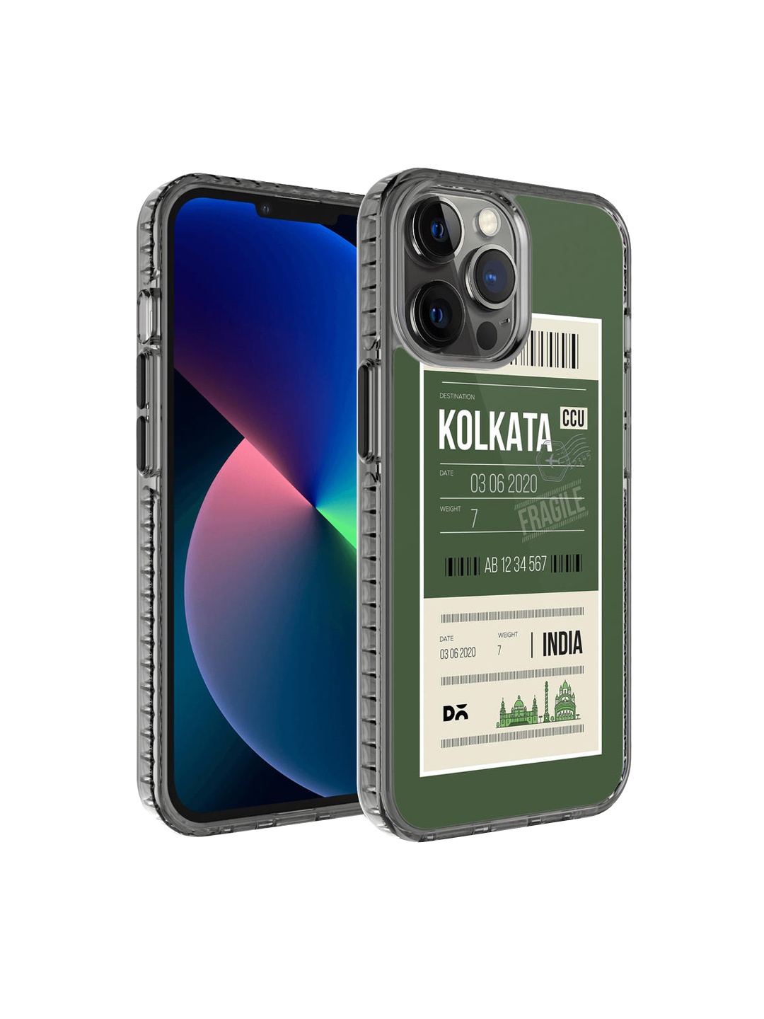 

DailyObjects Green & White Kolkata City Tag Stride iPhone 12 Pro Back Case