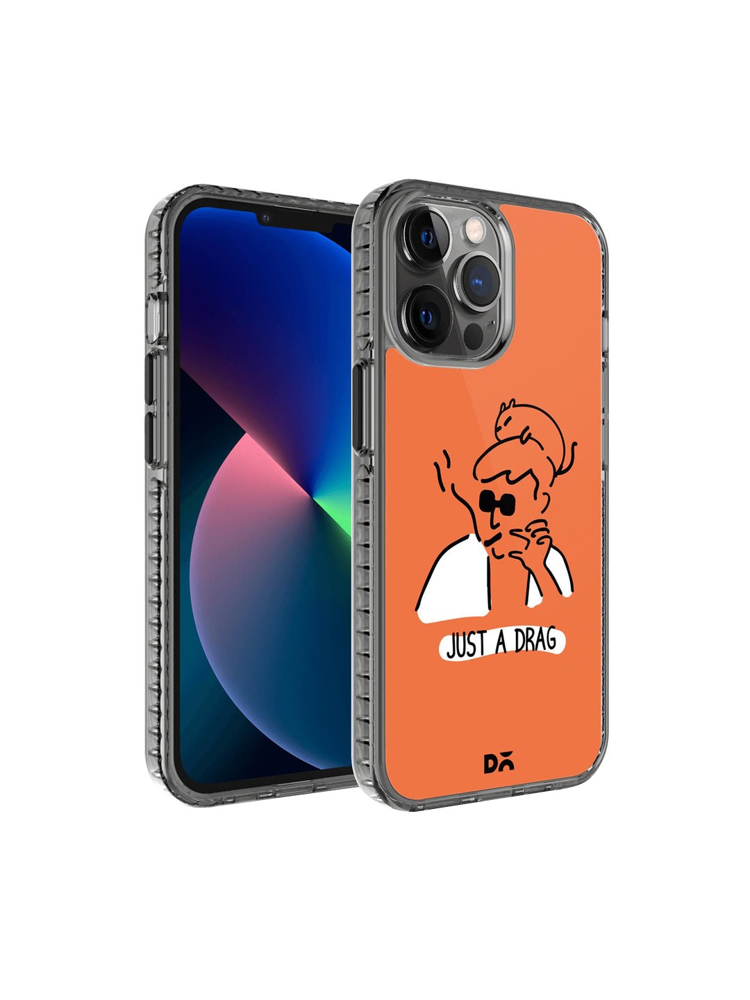 

DailyObjects Orange & White Printed iPhone 12 Pro Back Case