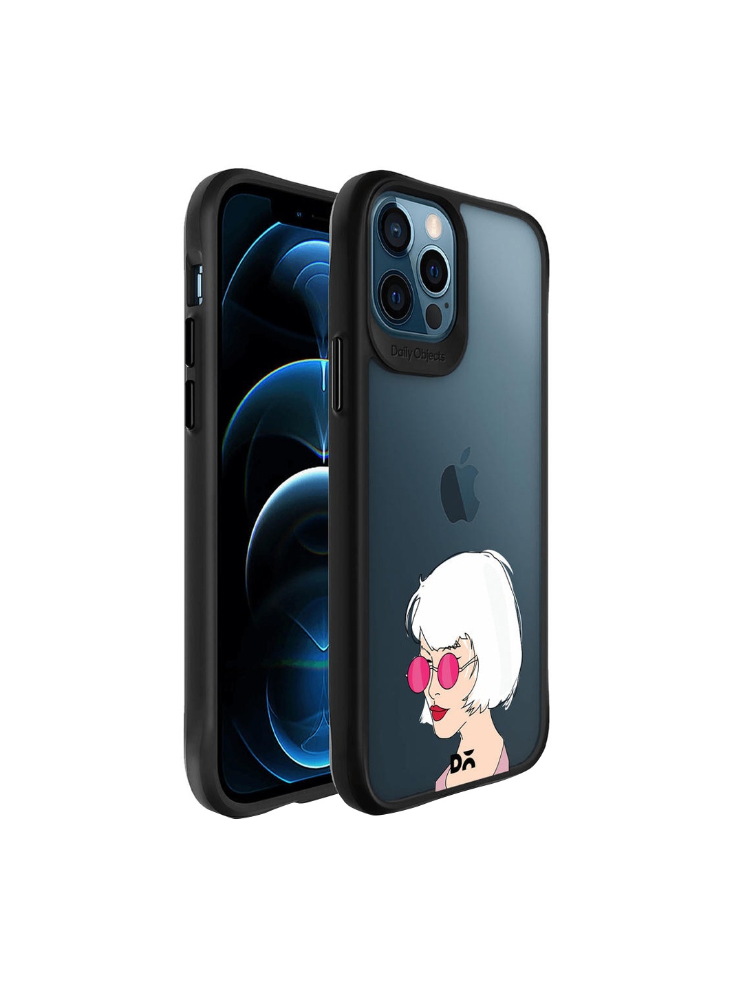 

DailyObjects Grey & White Printed iPhone 12 Pro Back Case