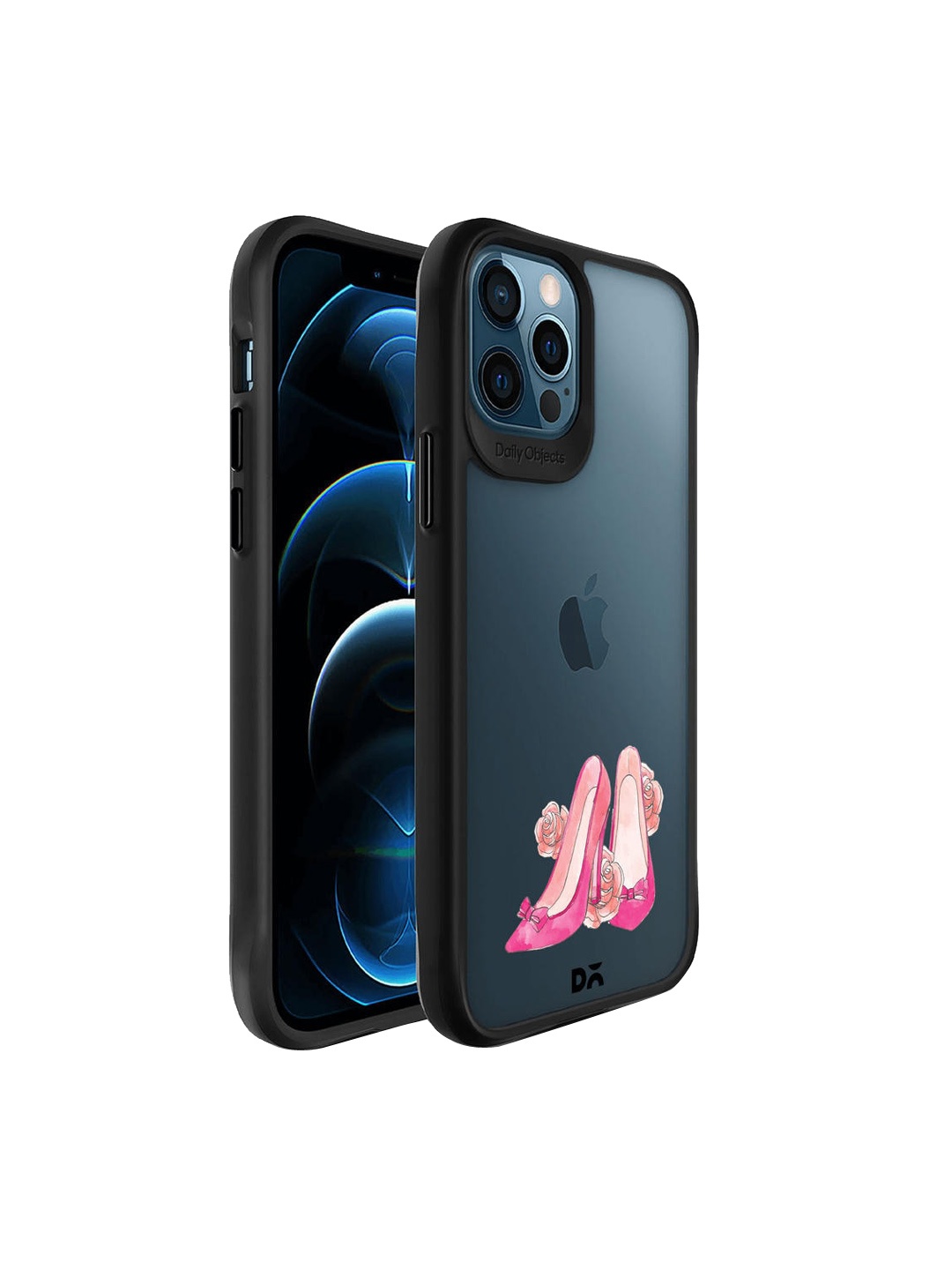 

DailyObjects Black and Pink Printed iPhone 12 Pro Back Case