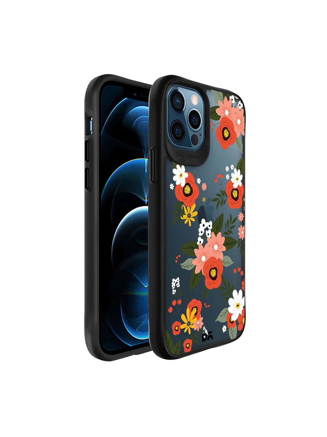 

DailyObjects Red & Green Floral Printed iPhone 12 Pro Back Case