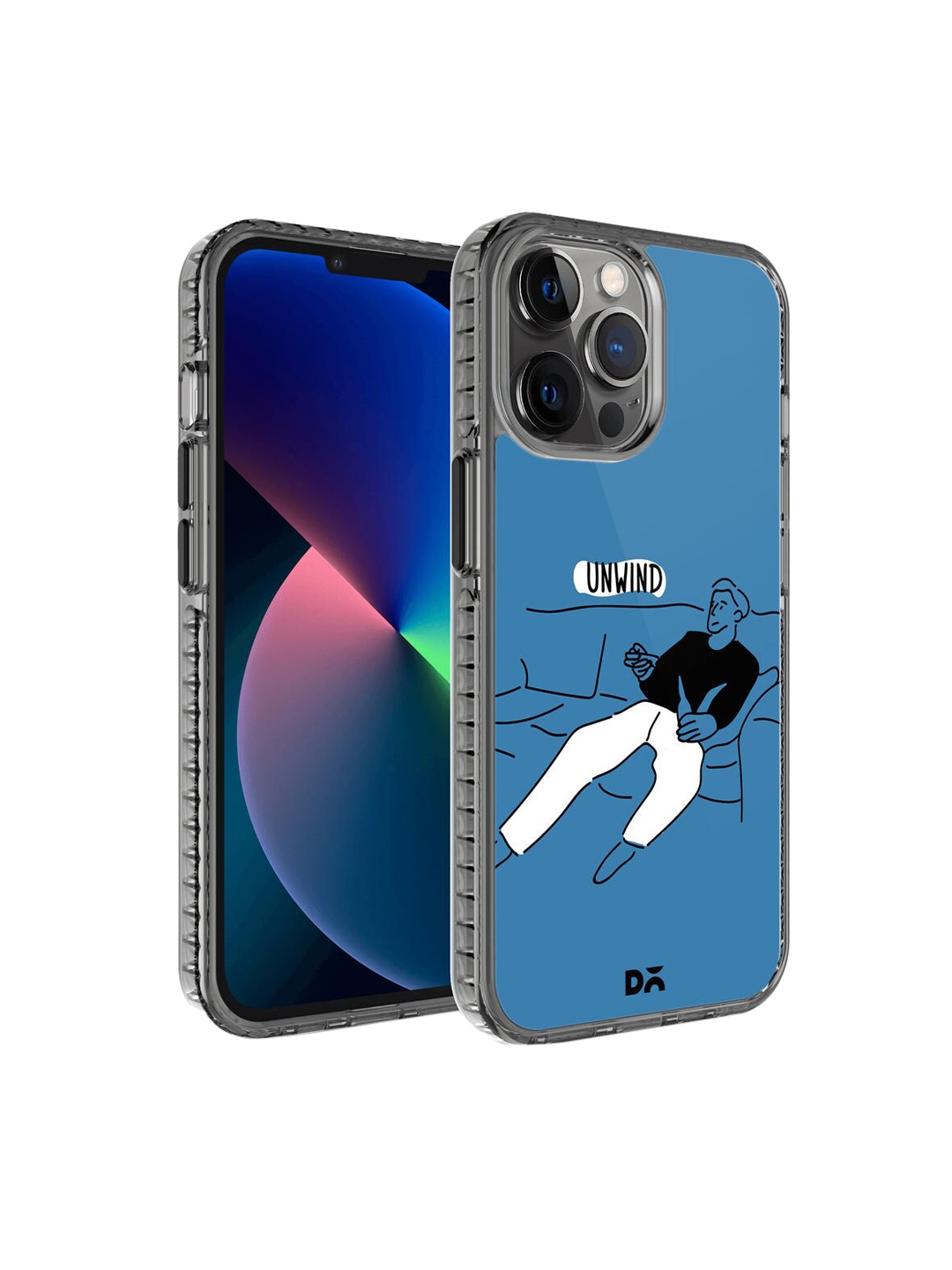 

DailyObjects Black & Blue Unwinder Stride 2.0 iPhone 12 Pro Back Case