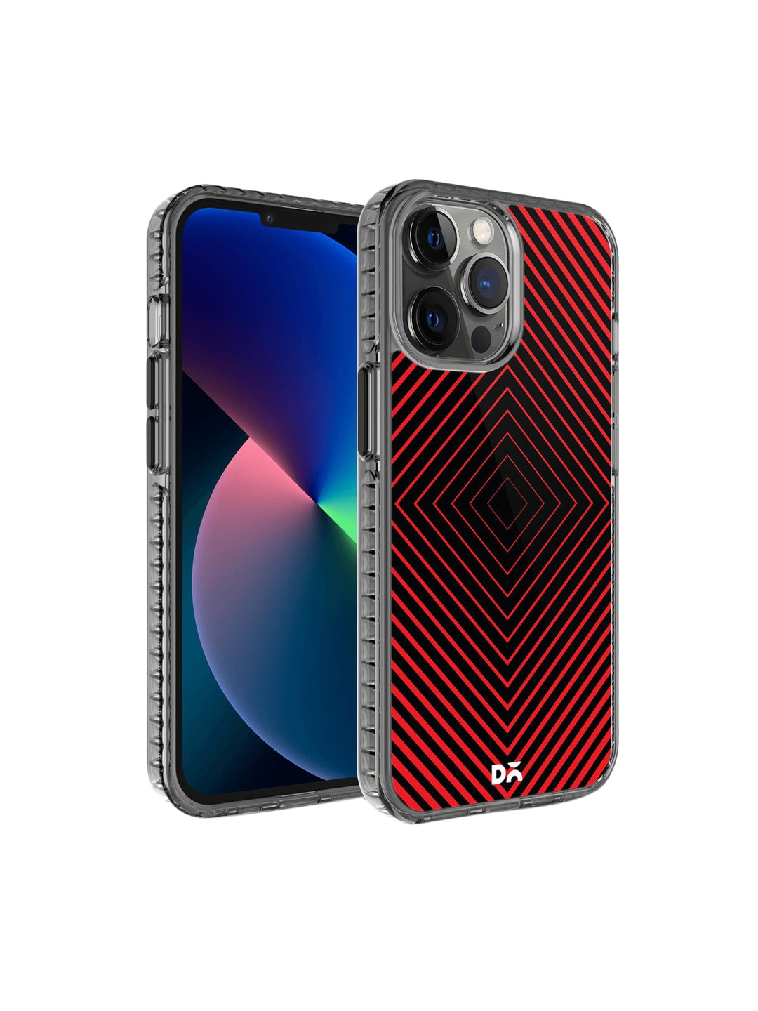 

DailyObjects Black & Red Printed iPhone 12 Pro Phone Case