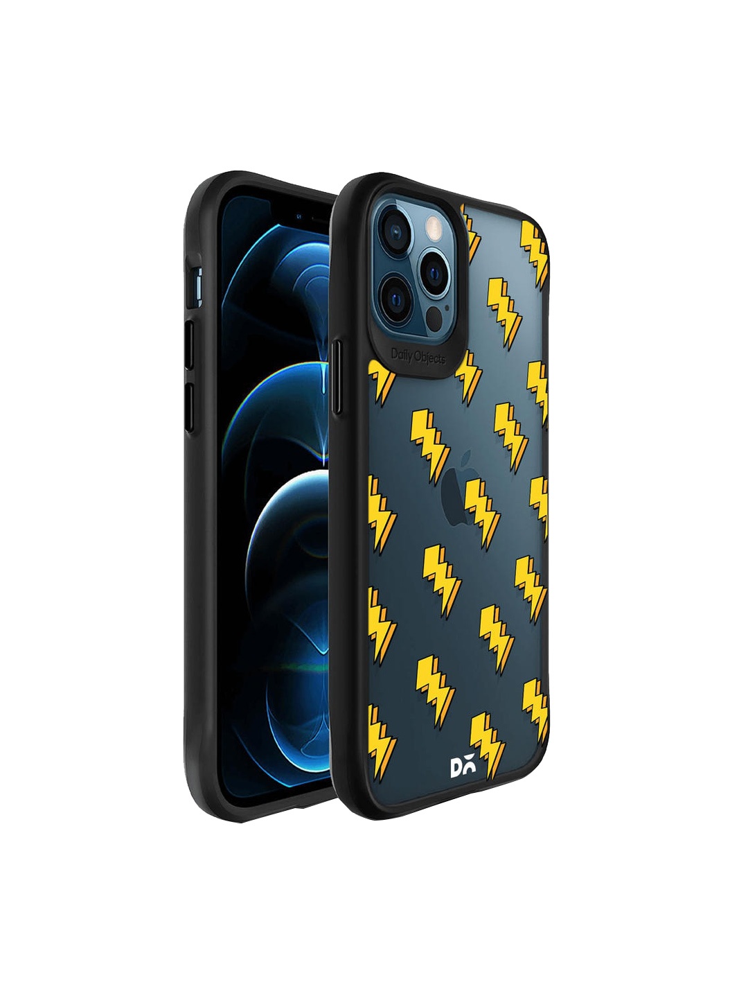 

DailyObjects Black & Blue Thunder Icon Black Hybrid iPhone 12 Pro Back Case