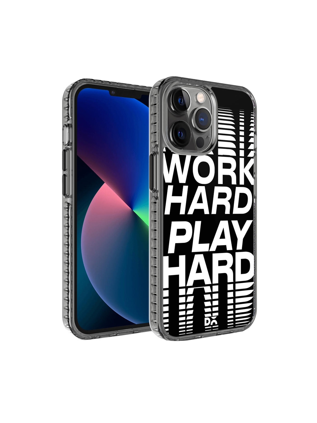 

DailyObjects Transparent & Black Printed iPhone 12 Pro Max Back Cover