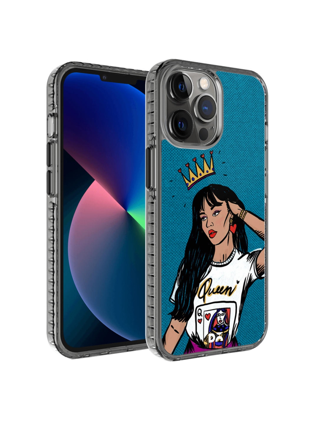 

DailyObjects Adults Black & Blue Queen Babe Stride 2.0 iPhone 12 Pro Max Back Case