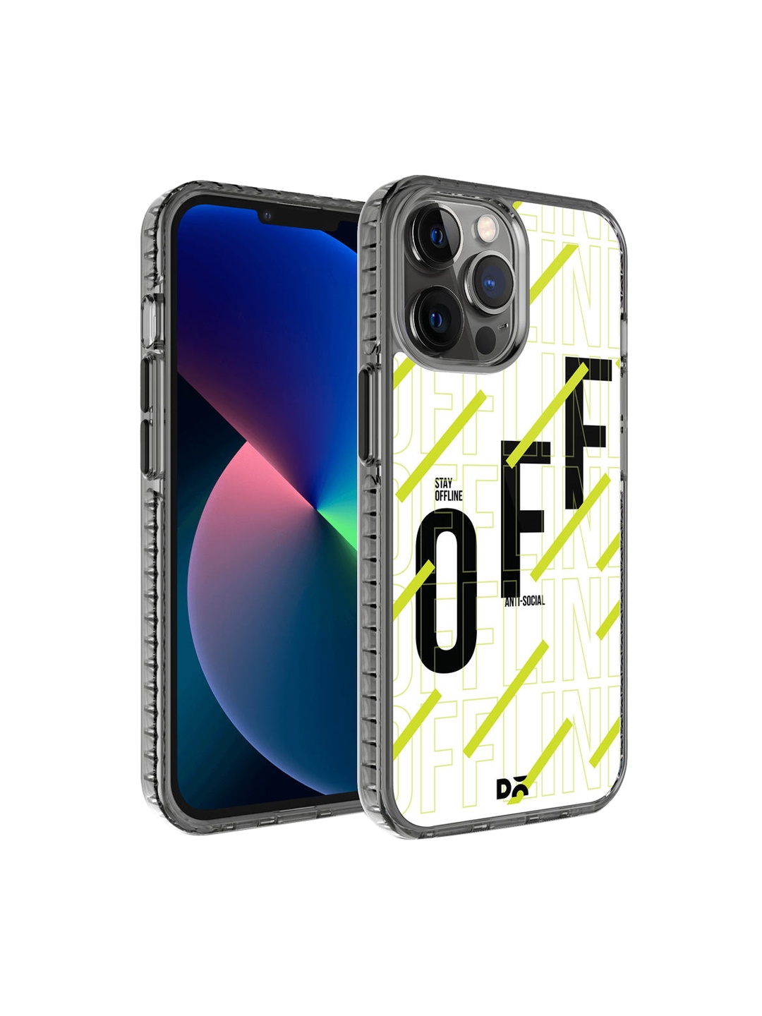 

DailyObjects White & Black Stay Offline Stride 2.0 iPhone 12 Pro Max Back Case