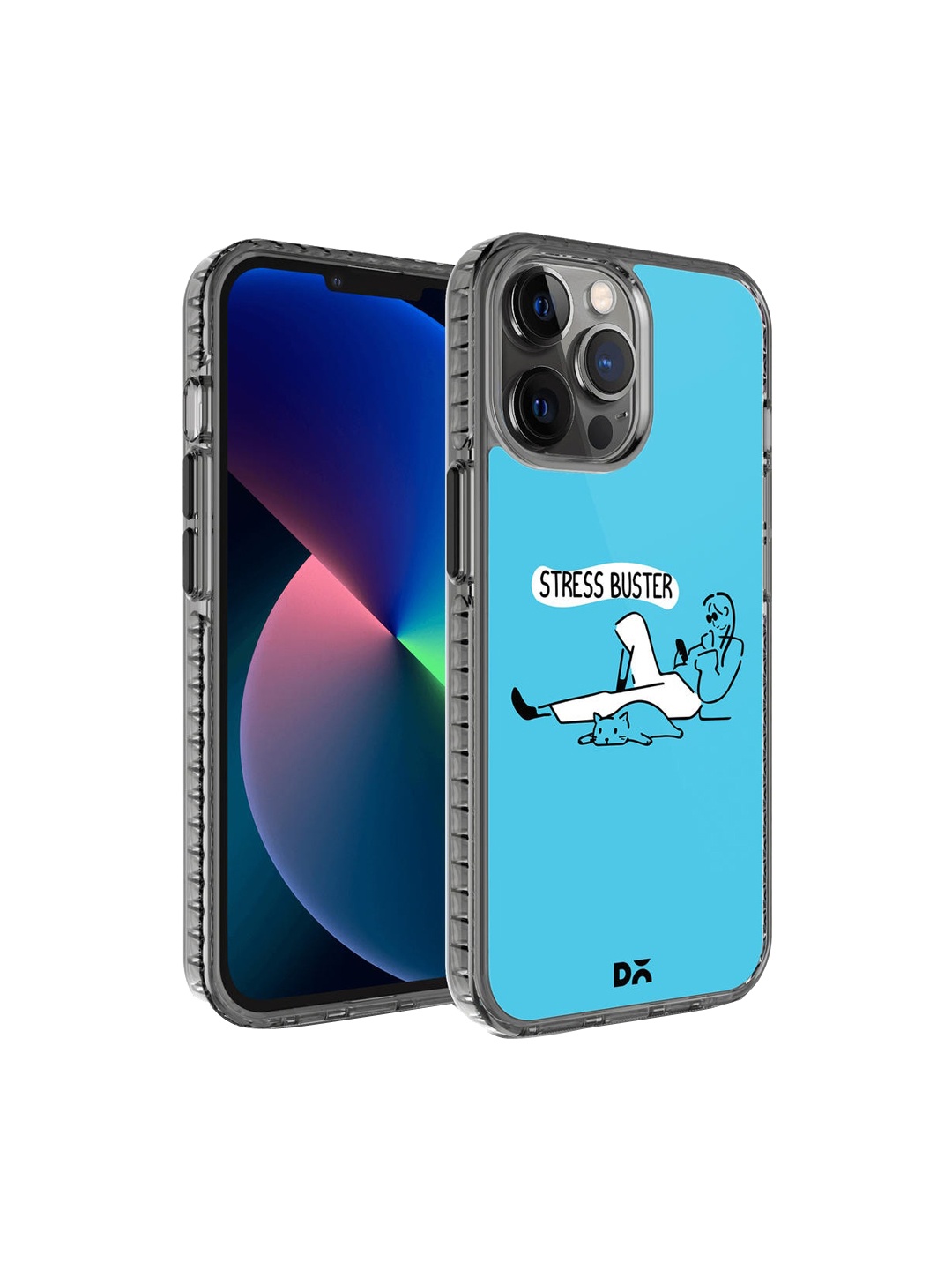 

DailyObjects Blue & White Printed Stress Buster iPhone 12 Pro Max Phone Case