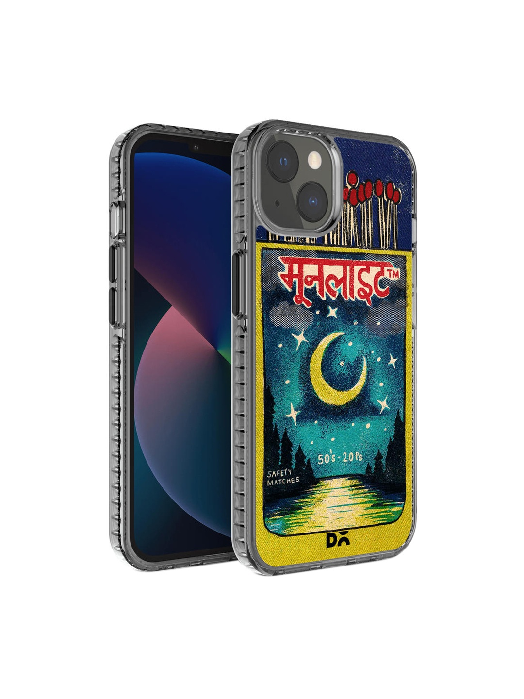 

DailyObjects Yellow & Teal Moonlight Matchbox Stride 2.0 Case Cover For iPhone 13 Mini