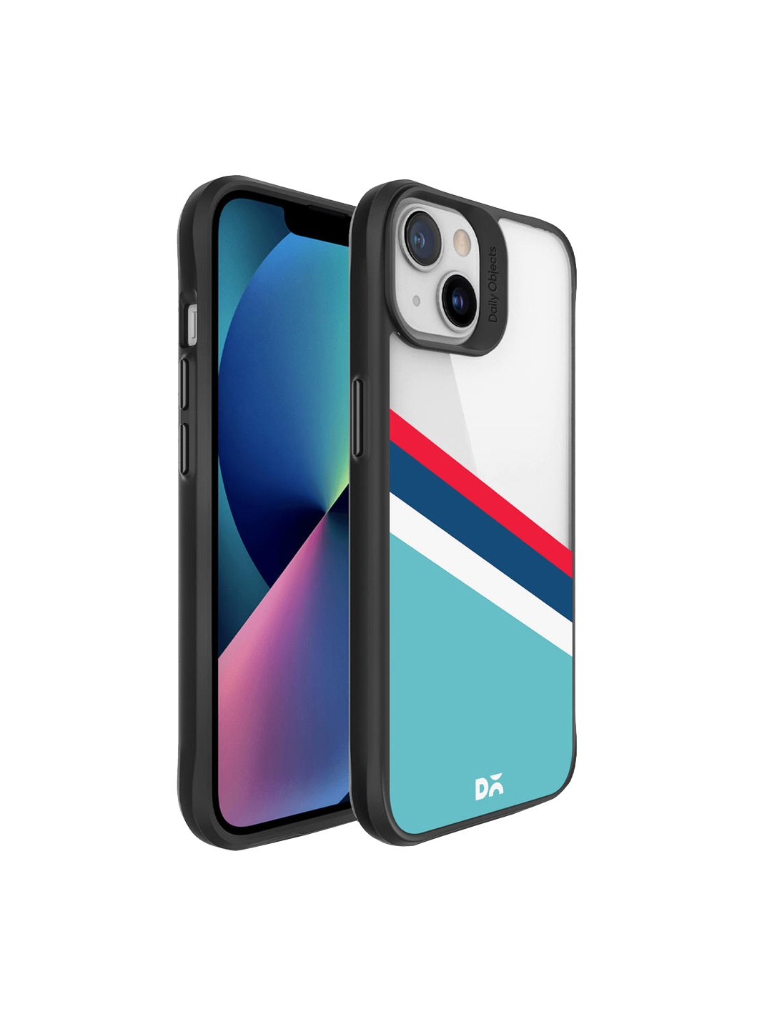 

DailyObjects Black & Blue Printed Winter Angles Hybrid Clear iPhone 13 Mini Phone Case