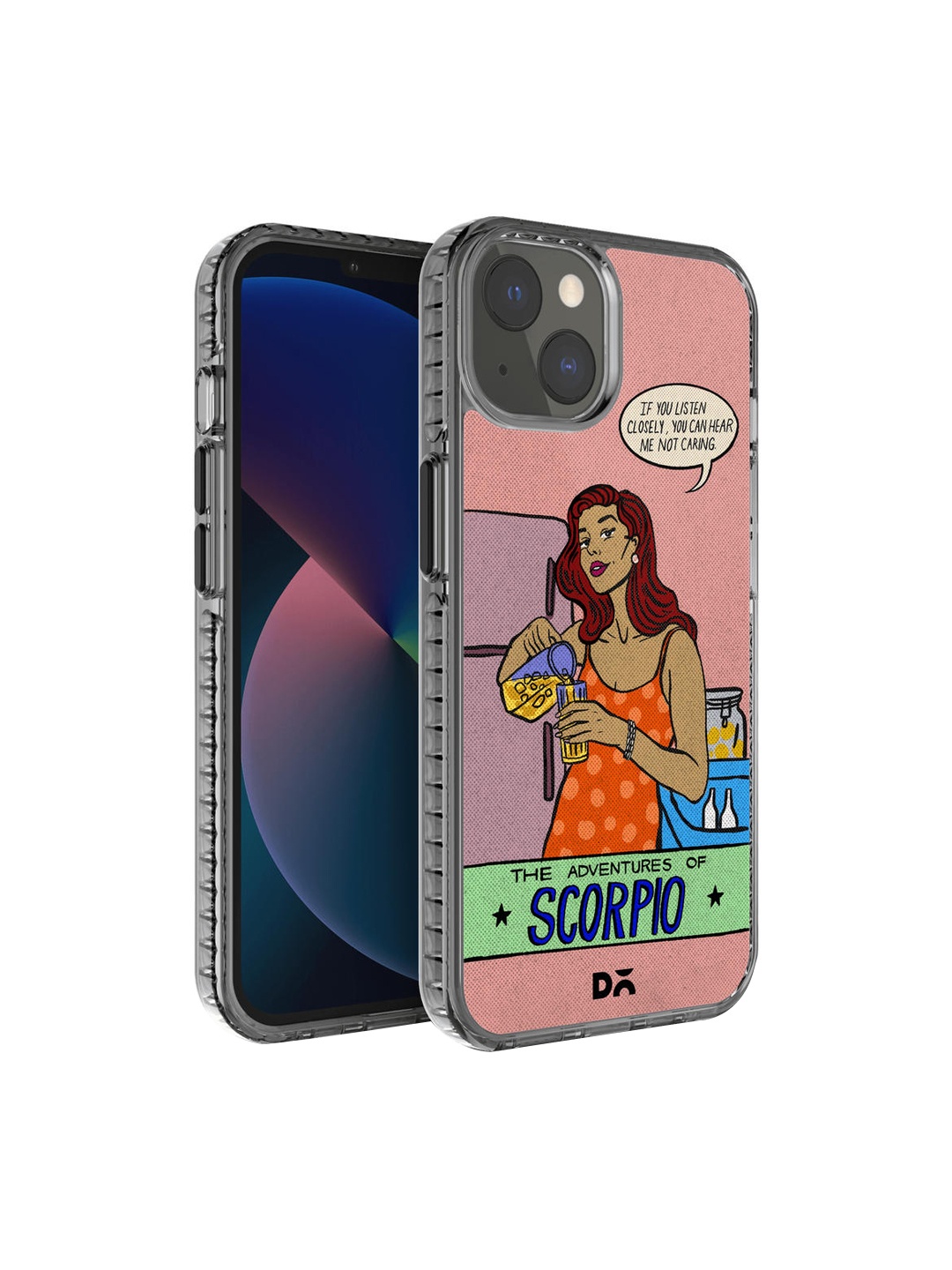 

DailyObjects Pink & Green Scorpio iPhone 13 Mini Back Case