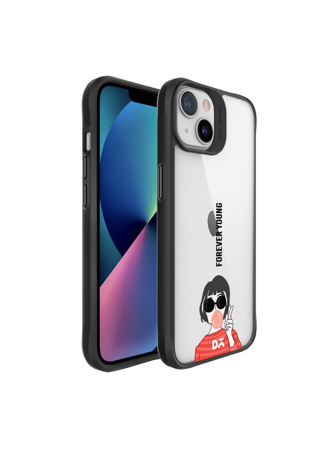 

DailyObjects White & Black Young At Heart iPhone 13 Mini Back Case