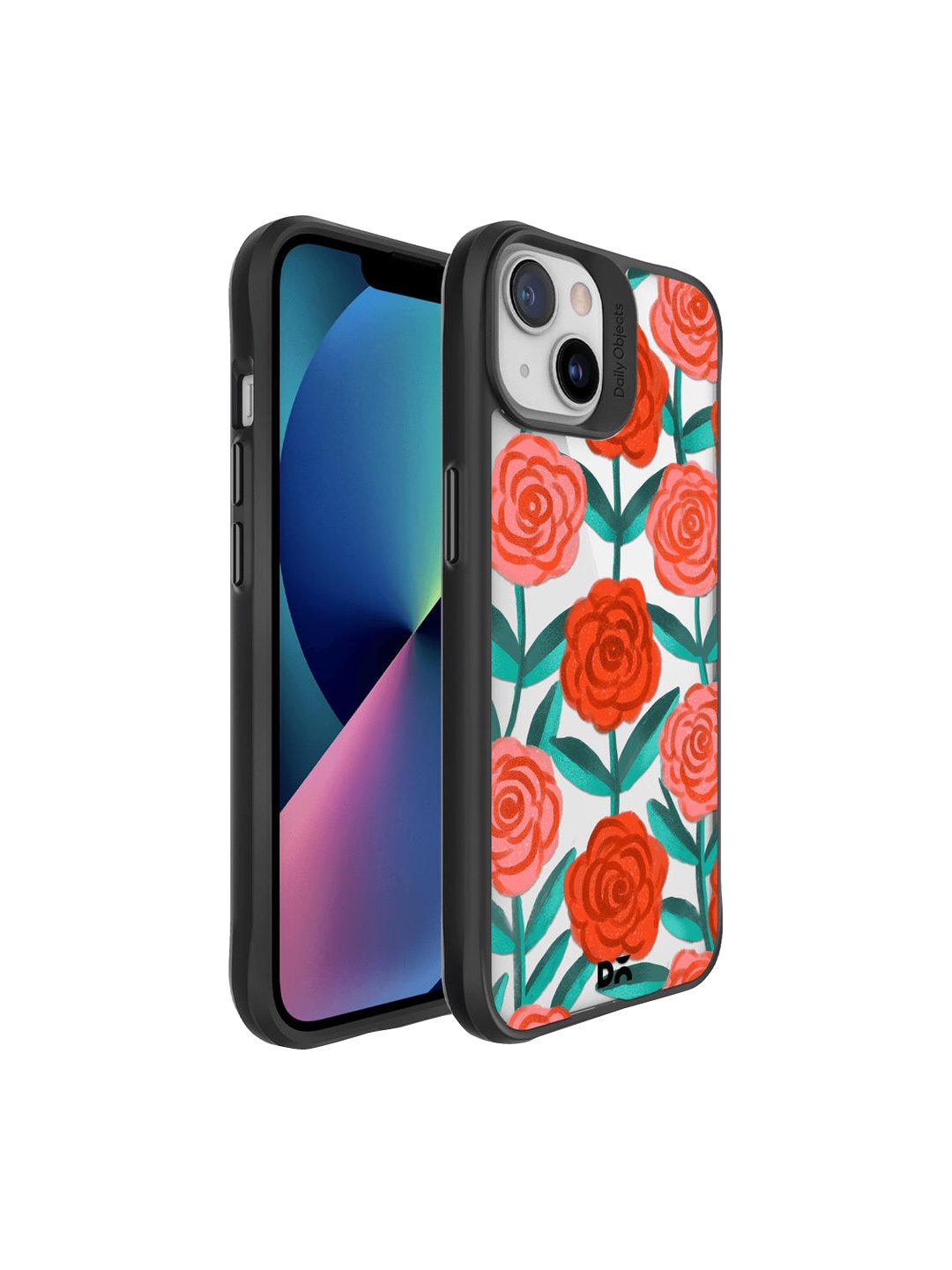 

DailyObjects Red & Green Printed iPhone 13 Mini Back Case, White