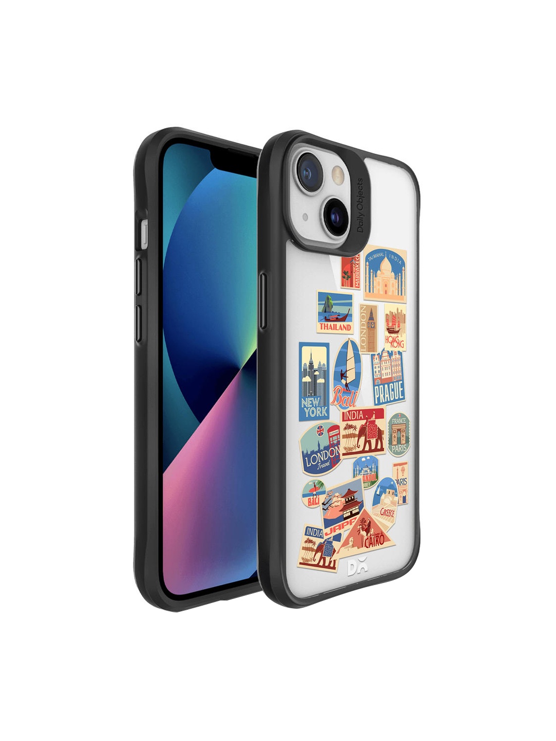 

DailyObjects White & Blue Travel Bucket iPhone 13 Mini Back Case