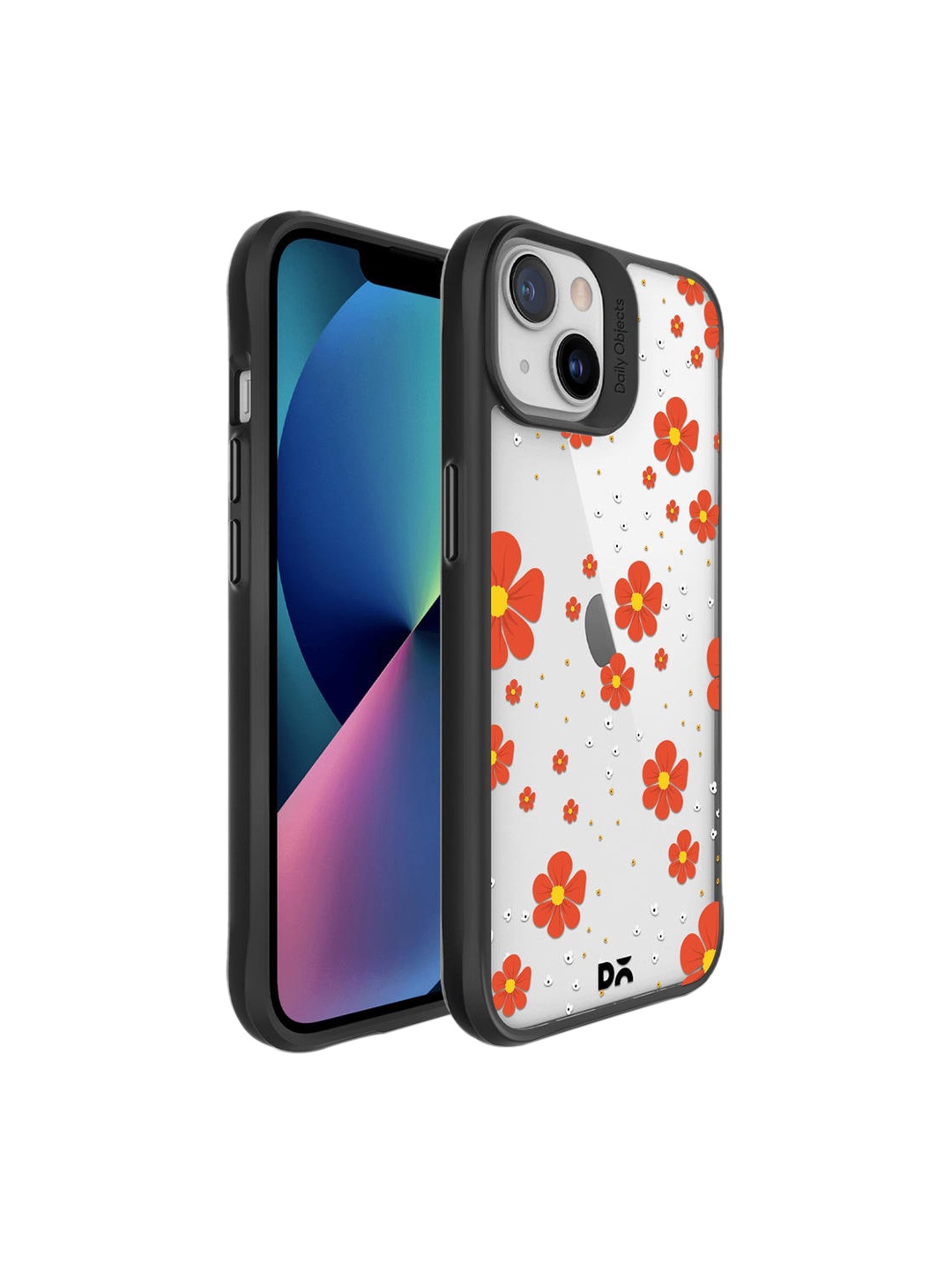 

DailyObjects Black & Orange Cosmos Hybrid Clear iPhone 13 Mini Back Case