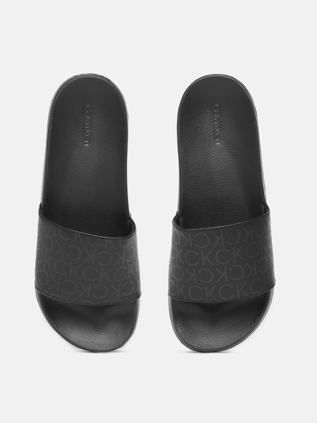 

Calvin Klein Men Black Printed Sliders