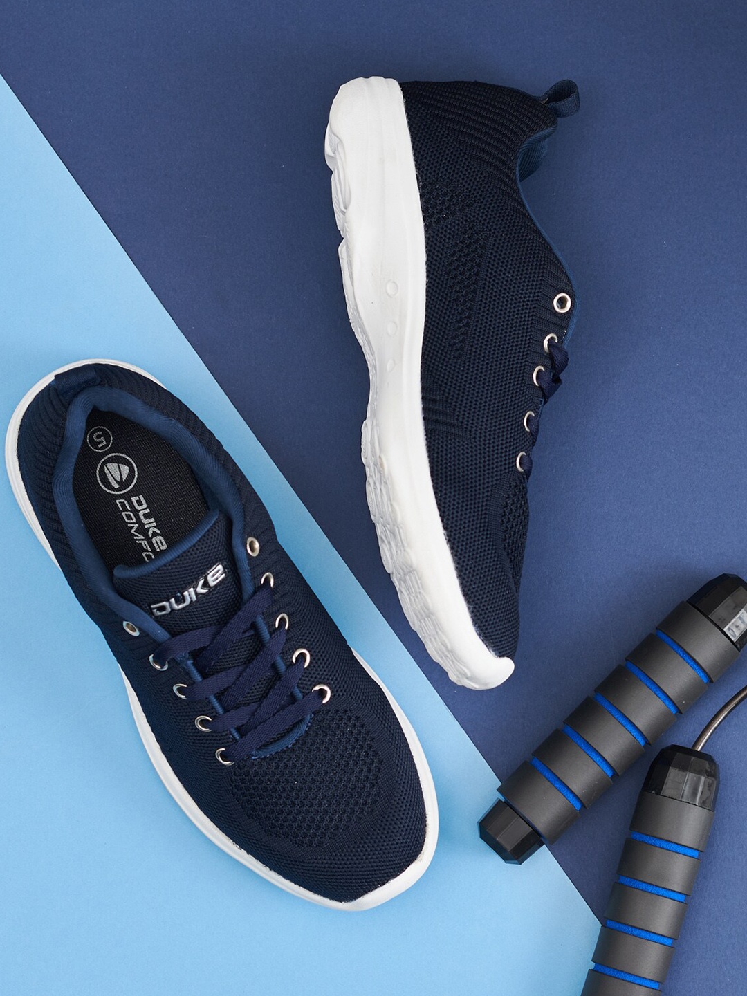 

Duke Women Navy Blue Textile Running Shoes