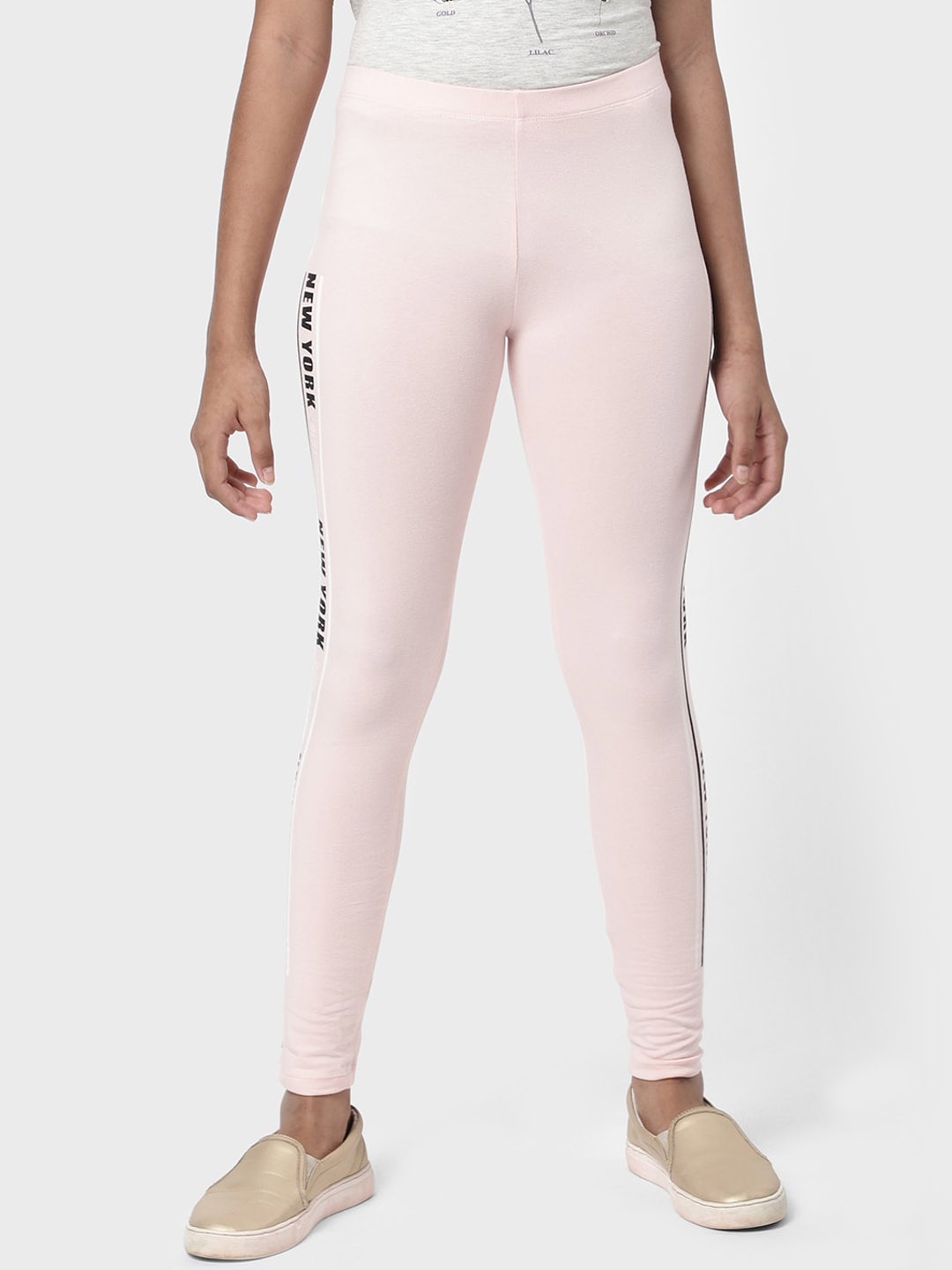 

R&B Girls Peach Coloured Cotton Leggings