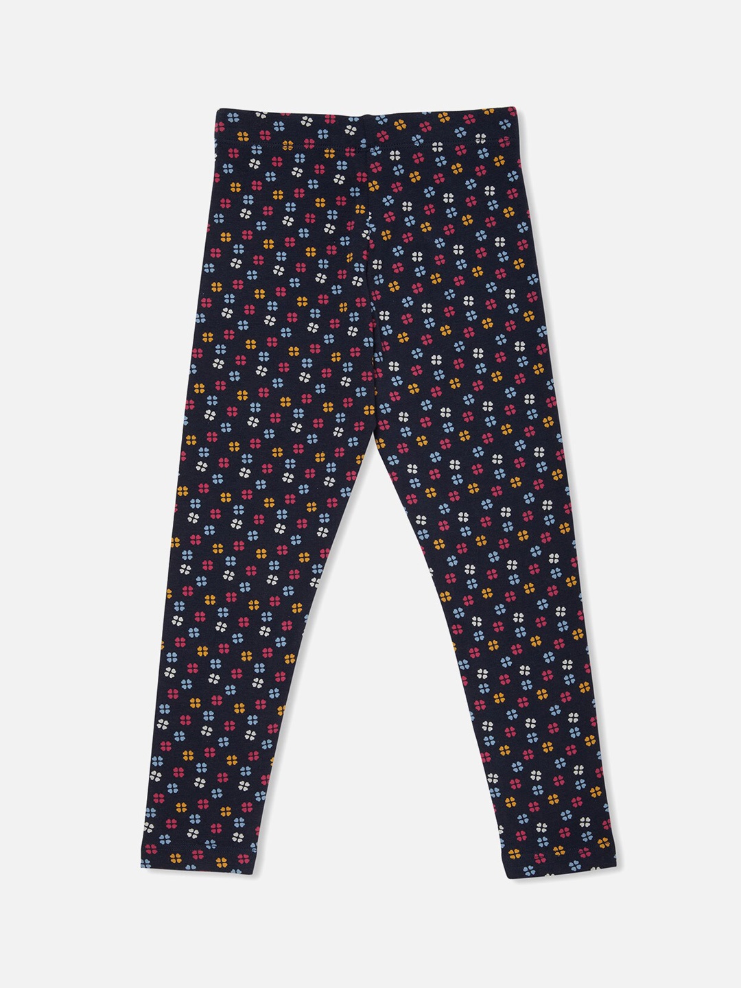

R&B Girls Blue Printed Cotton Ankle Length Leggings