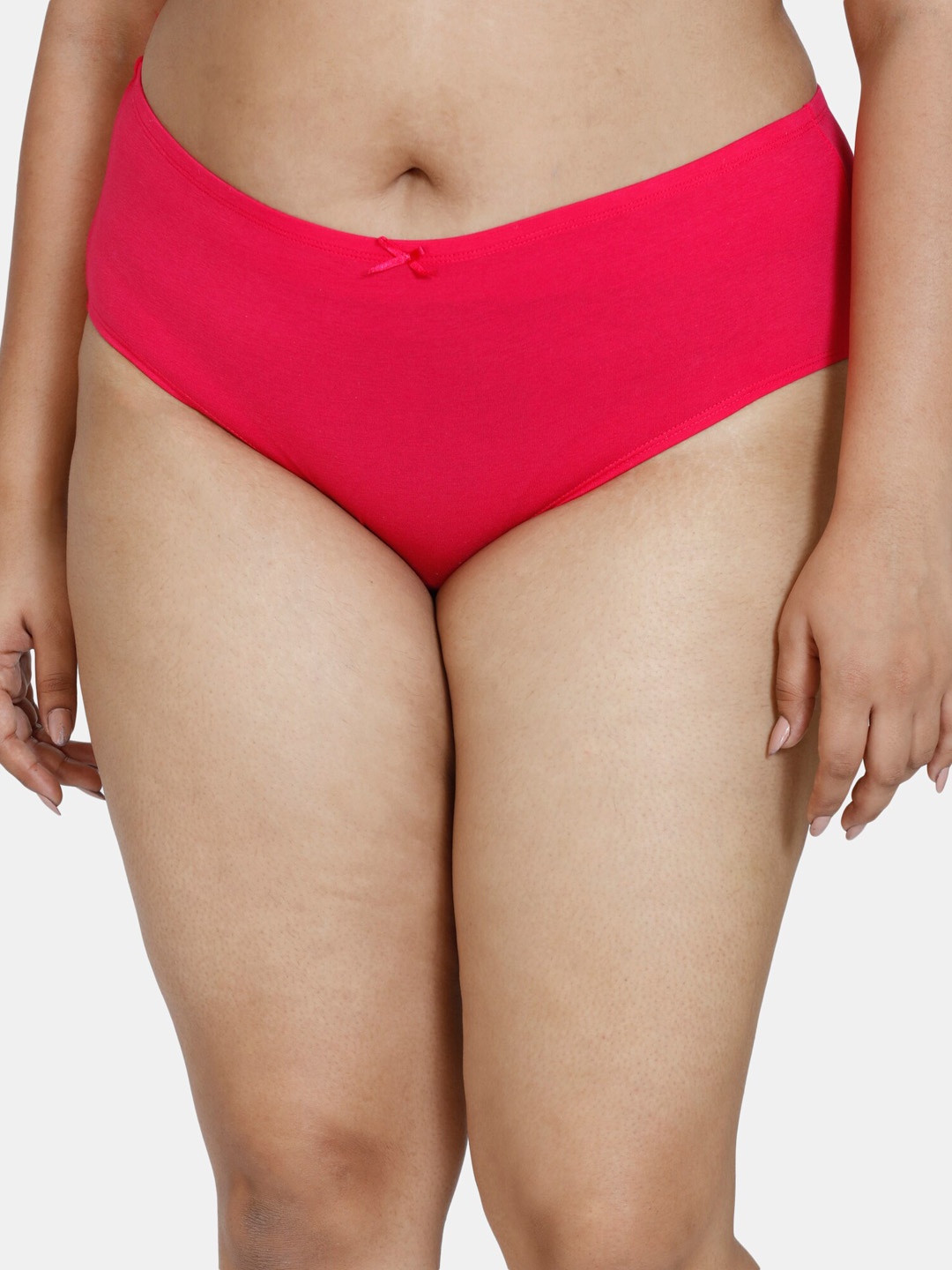 

Zivame Women Pink Solid Cotton Hipster Briefs
