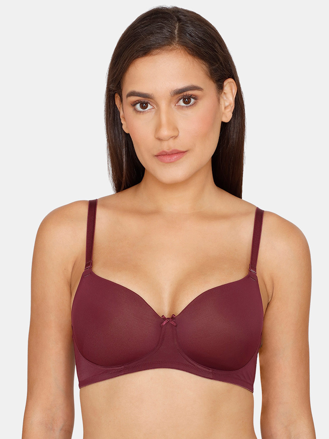 

Zivame Burgundy Bra Lightly Padded