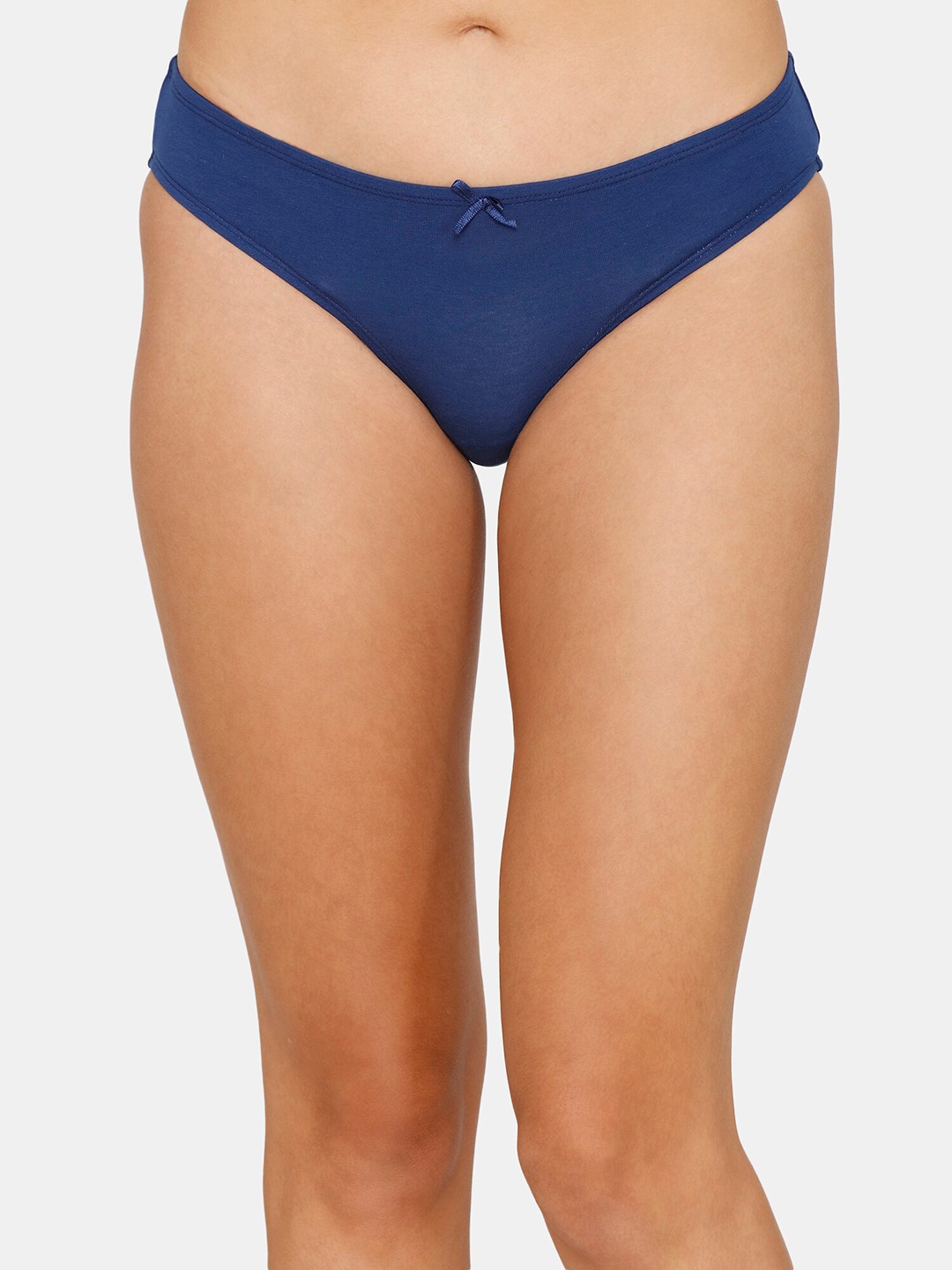 

Zivame Women Blue Solid Cotton Bikini Briefs