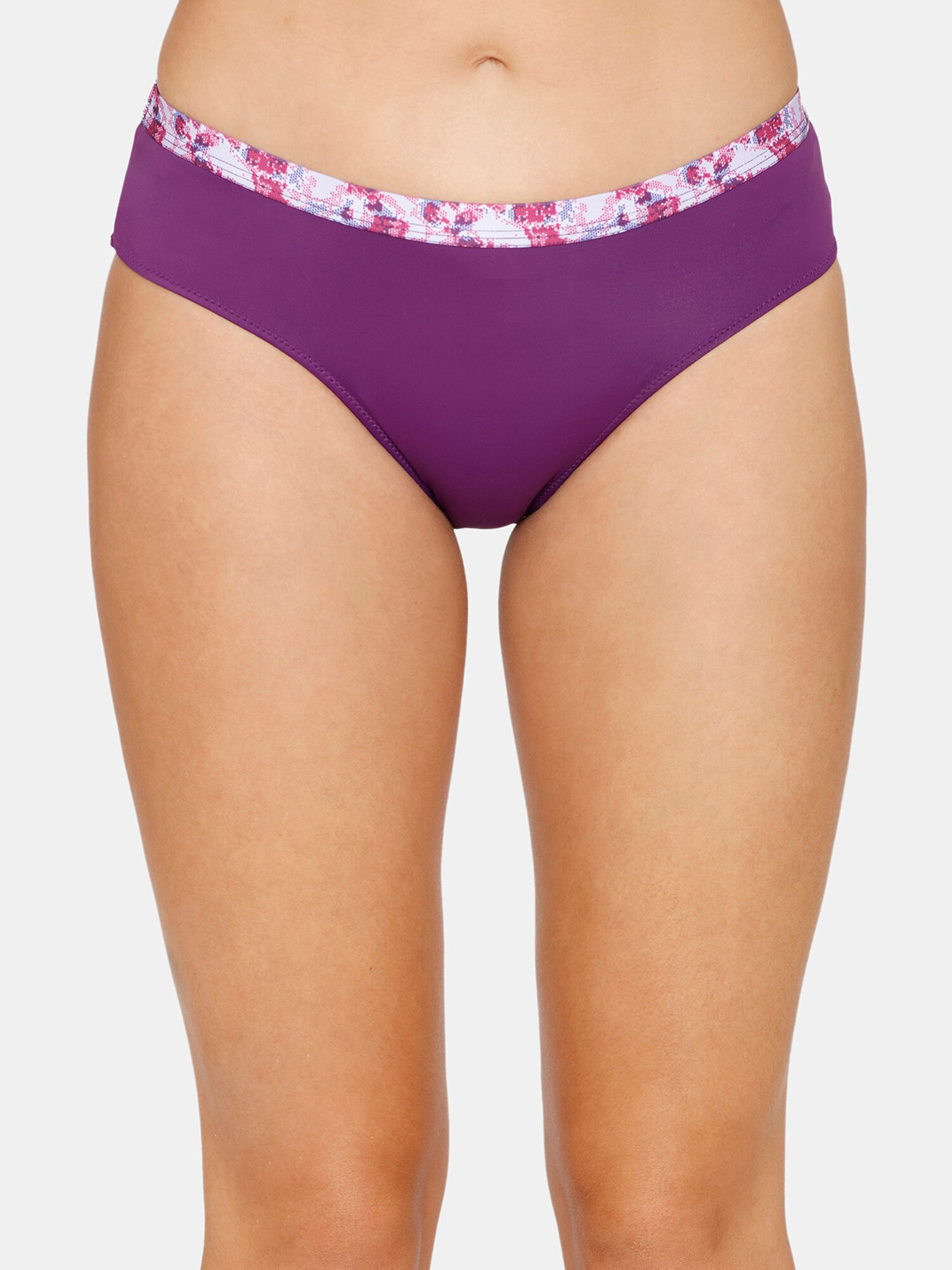 

Zivame Women Purple Solid Hipster Briefs
